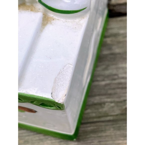 Vintage 1960s Ceramic SAD Iron Planter Vase floral - Picture 7 of 16